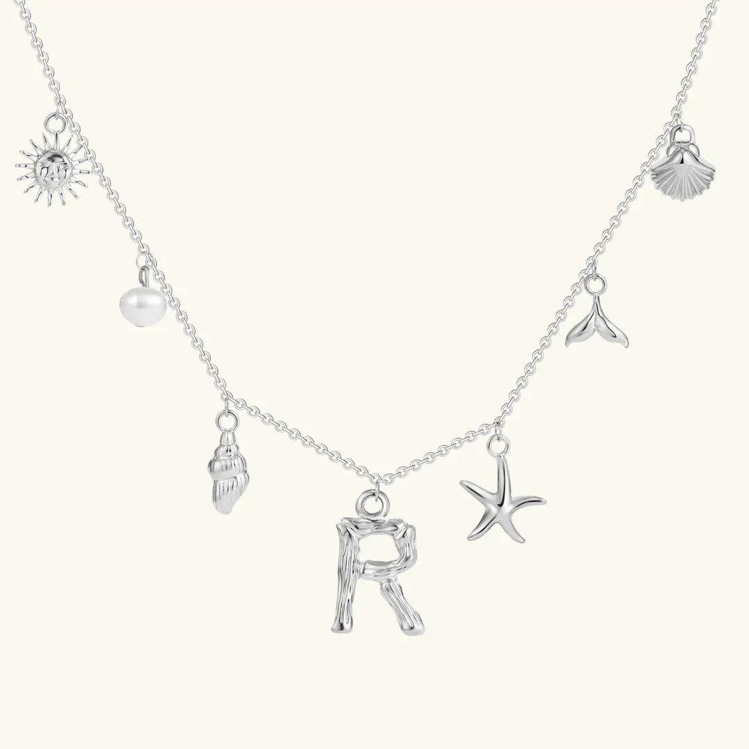 [Echo Fine]Avaria Ocean Initial Necklace