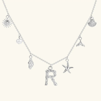 [Echo Fine]Avaria Ocean Initial Necklace