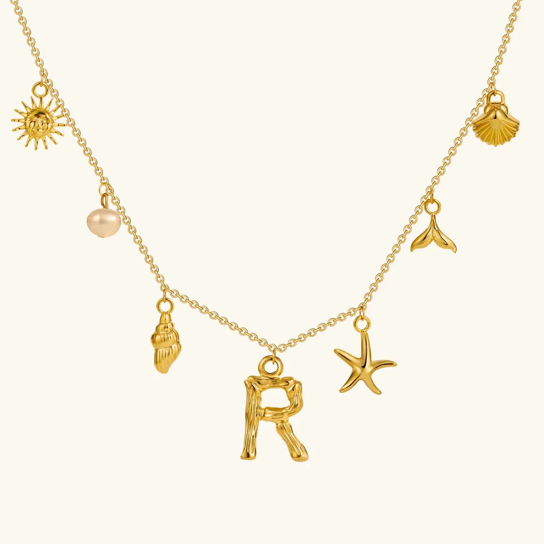 [Echo Fine]Avaria Ocean Initial Necklace