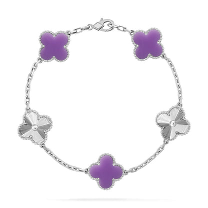 [ECHO ]CLOVER 5 MOTIF LIGHT PURPLE BRACELET COLLECTION