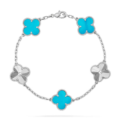 [ECHO ] CLOVER 5 MOTIF TURQUOISE BRACELET COLLECTION