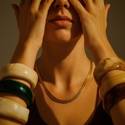 [Echo Fine]Julianna Sculpted Autumn Bangles
