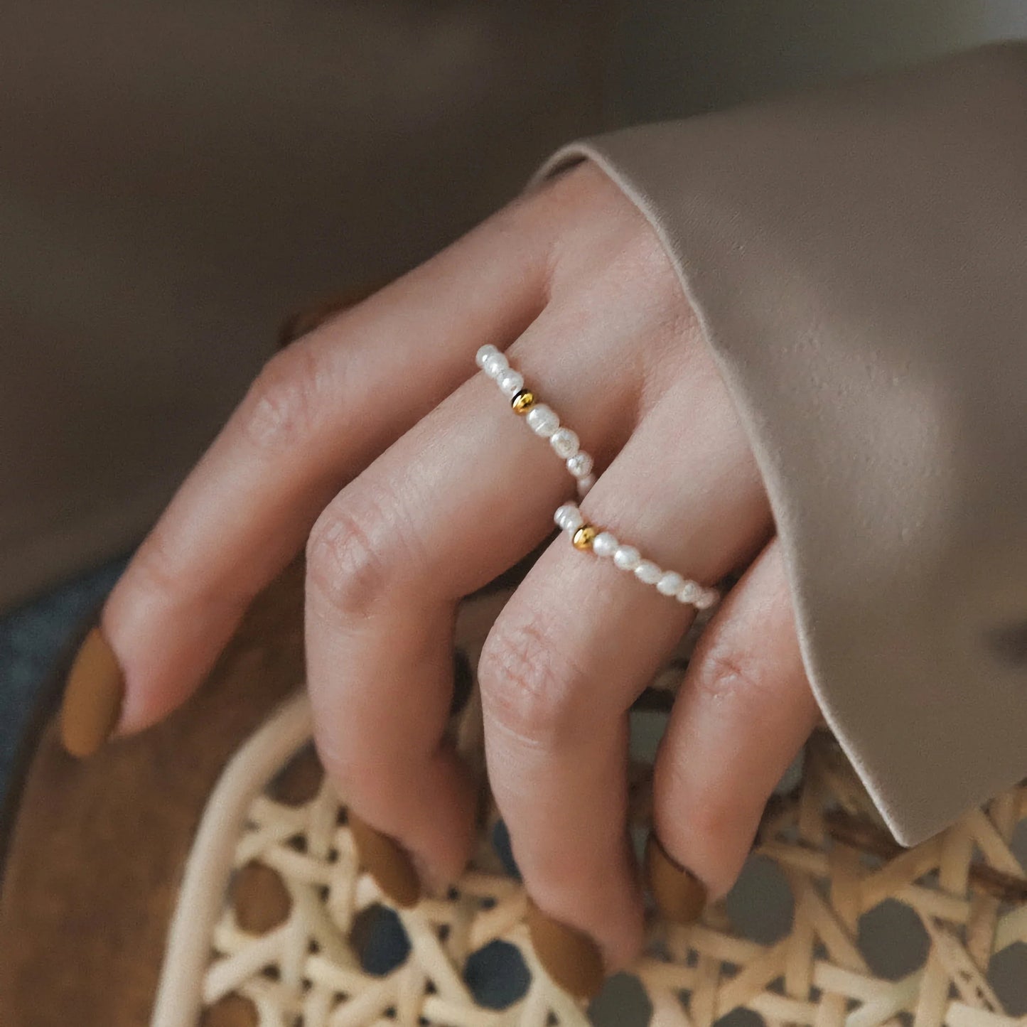 [Echo Fine]Aurora Pearl Band Ring