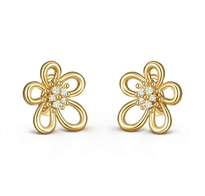 [ECHO ]NEW FLOWERLACE'S  SUNFLOWER STUD EARRINGS