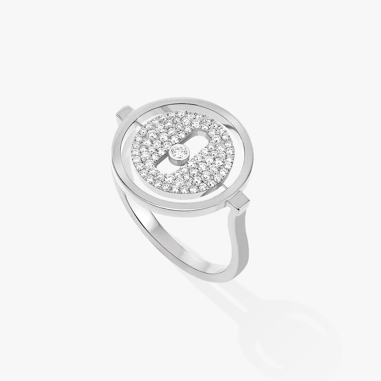 [ECHO]LUCKY MOVE PAVED SILVER DIAMOND RING
