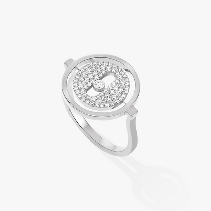 [ECHO]LUCKY MOVE PAVED SILVER DIAMOND RING
