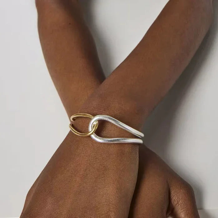 [Echo Fine]Noria Two Tone Gold Bangle