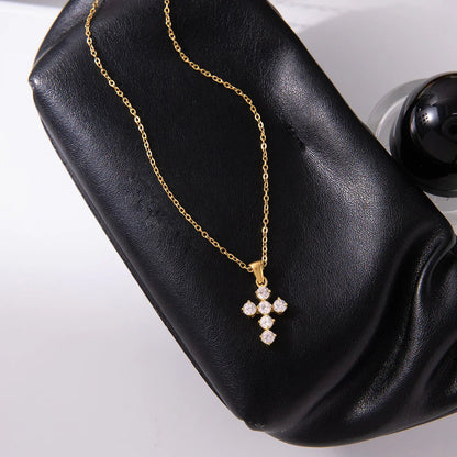 [Echo Fine]Wynter Diamond Cross Necklace
