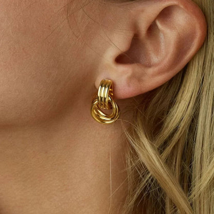 [Echo Fine]Luna Layered Hoop Earrings