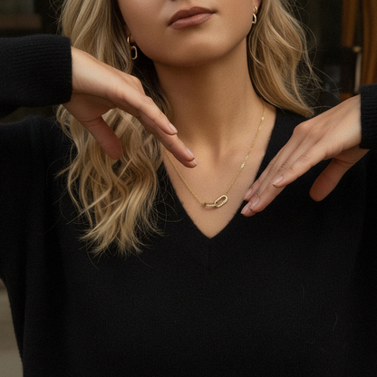 [Echo Fine]Zoelle Interlocking Diamond Pendant