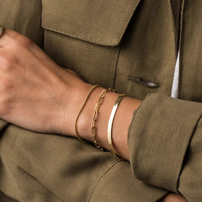 [Echo Fine]Ellaine Gold Herringbone Bracelet