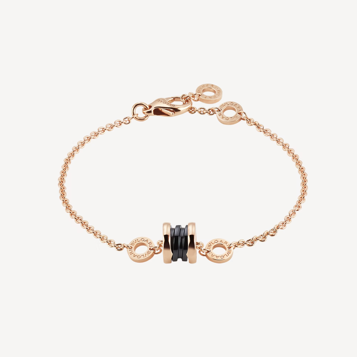 [ECHO ]ZERO 1 SOFT PINK GOLD AND BLACK CERAMIC BRACELET