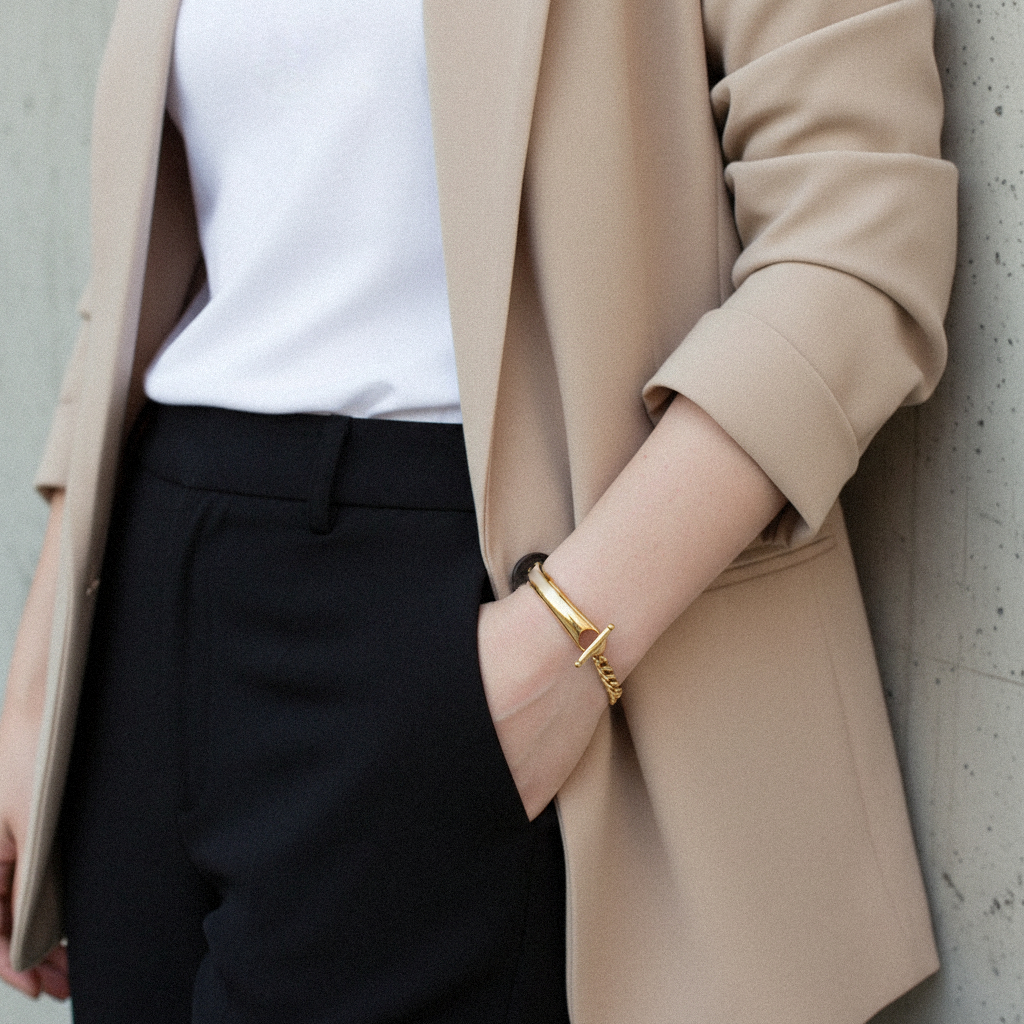 [Echo Fine]Myrna Chained Gold Bangle