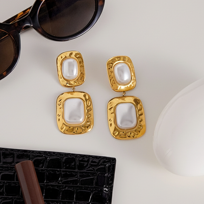 [Echo Fine]Trixie Chunky Pearl Drop Earrings