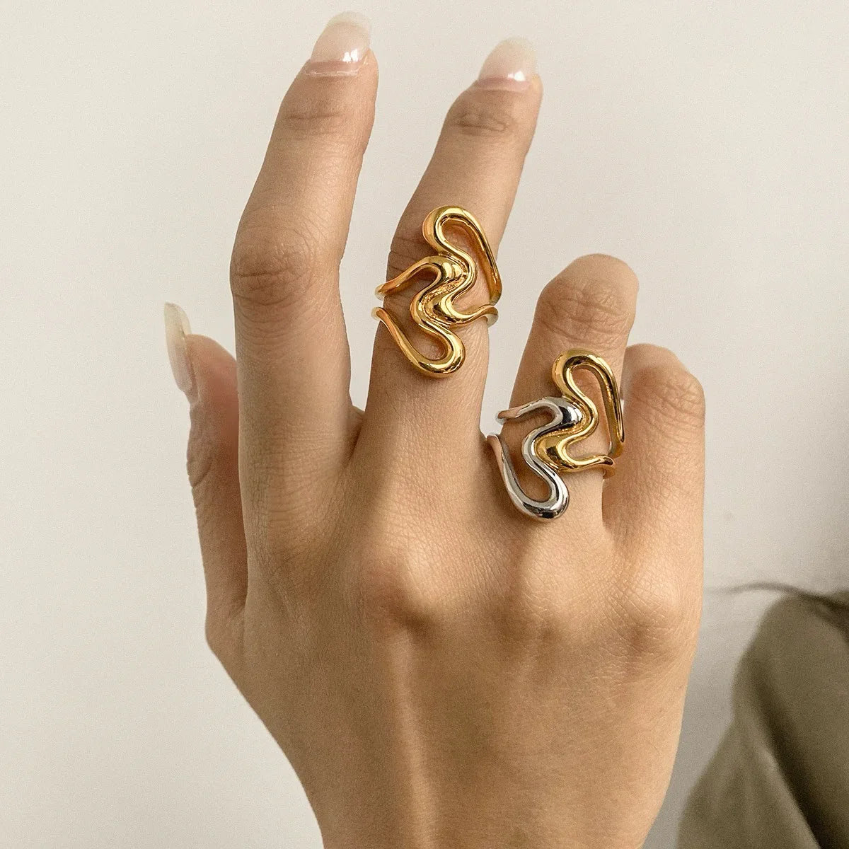 [Echo Fine]Corina Abstract Gold Ring