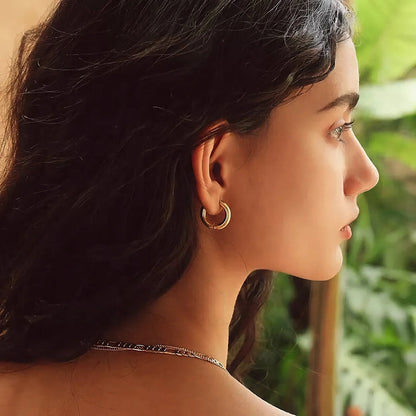[Echo Fine]Bold Round Hoops