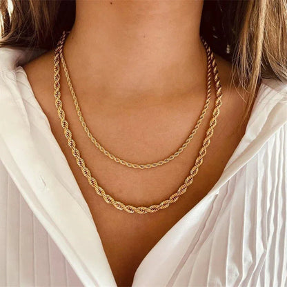 [Echo Fine]Bianca Rope Chain Gold Necklace