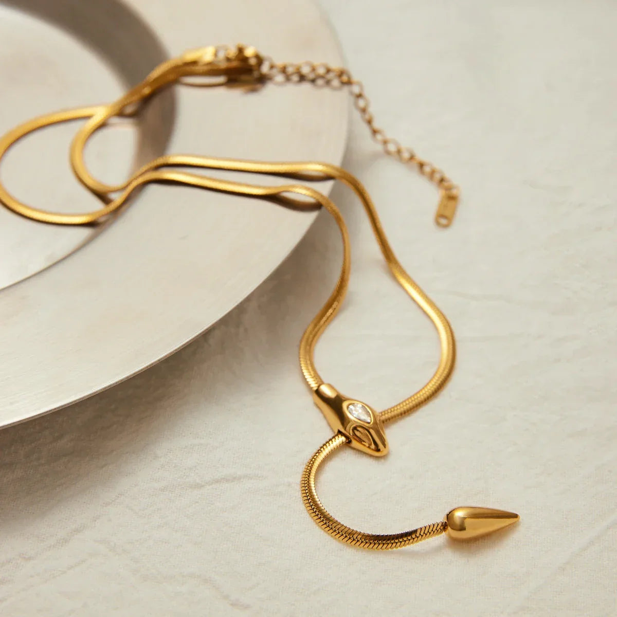 [Echo Fine]Zarelle Gold Serpentine Pendant