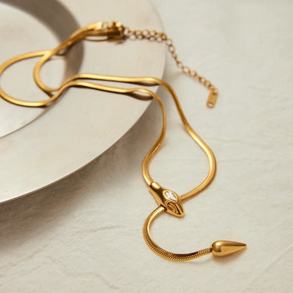 [Echo Fine]Zarelle Gold Serpentine Pendant