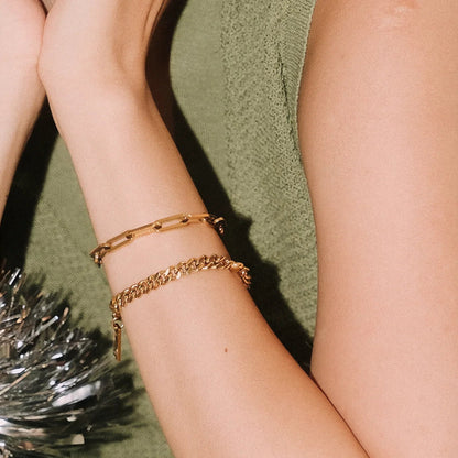 [Echo Fine]Asta Gold Paperclip Chain Bracelet