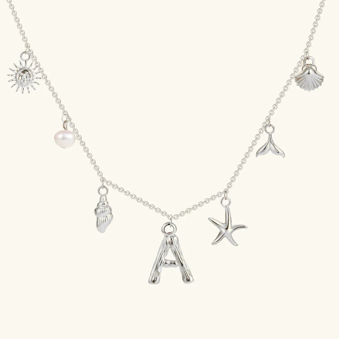 [Echo Fine]Avaria Ocean Initial Necklace