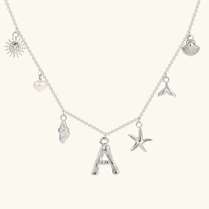 [Echo Fine]Avaria Ocean Initial Necklace