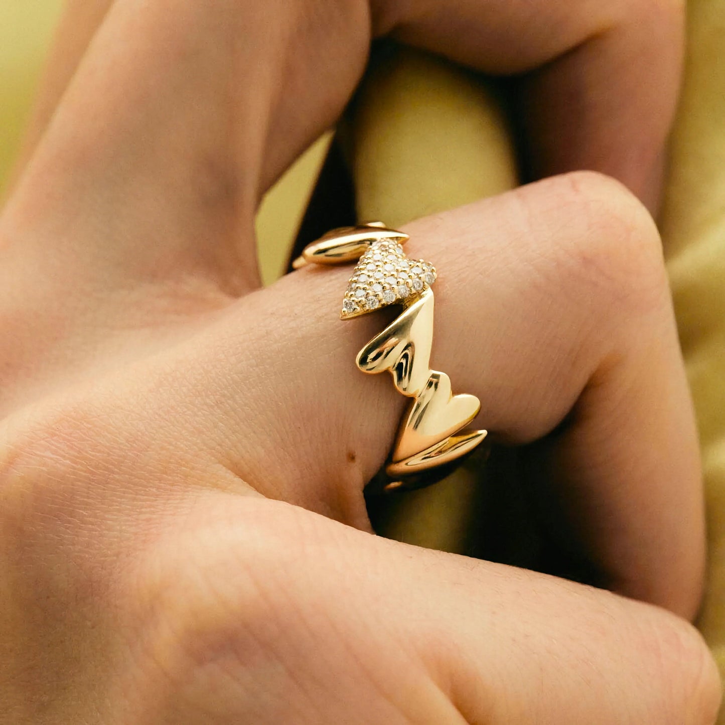 [Echo Fine]Ciel Diamond Hearts Ring