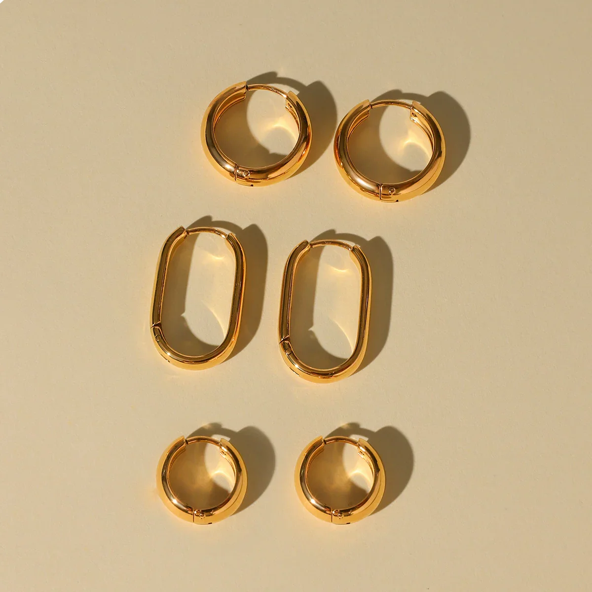 [Echo Fine]Clarabelle Staple Gold Hoops Bundle