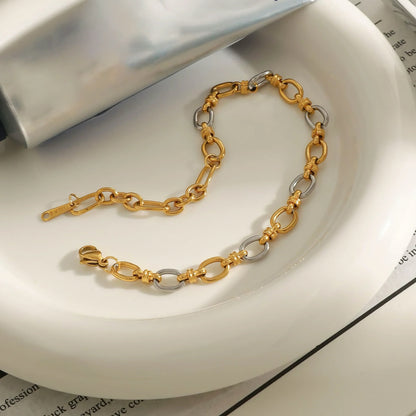 [Echo Fine]Addison Two Tone Gold Bracelet