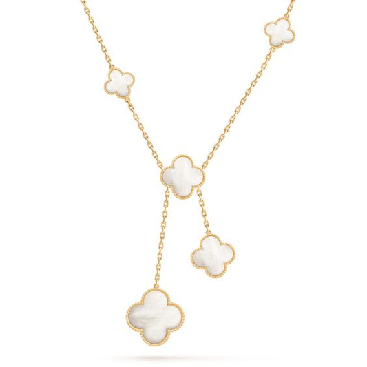 [ECHO ]CLOVER MOTHER OF PEARL NECKLACE 6 MOTIF