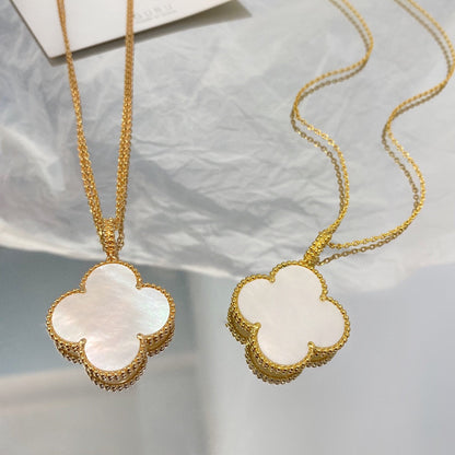 [ECHO ]CLOVER 25MM MOP LARGE PENDANT NECKLACE