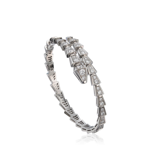[ECHO ]SERPENTI BRACELET 6MM SILVER DIAMOND