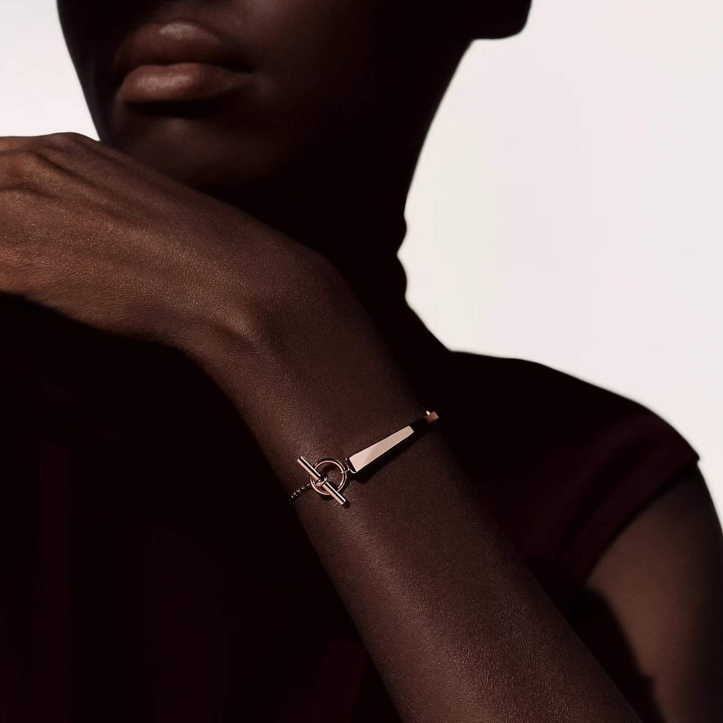 [ECHO ]CLOU DE FORGE BRACELET WITH SQUARE CONE STUDS