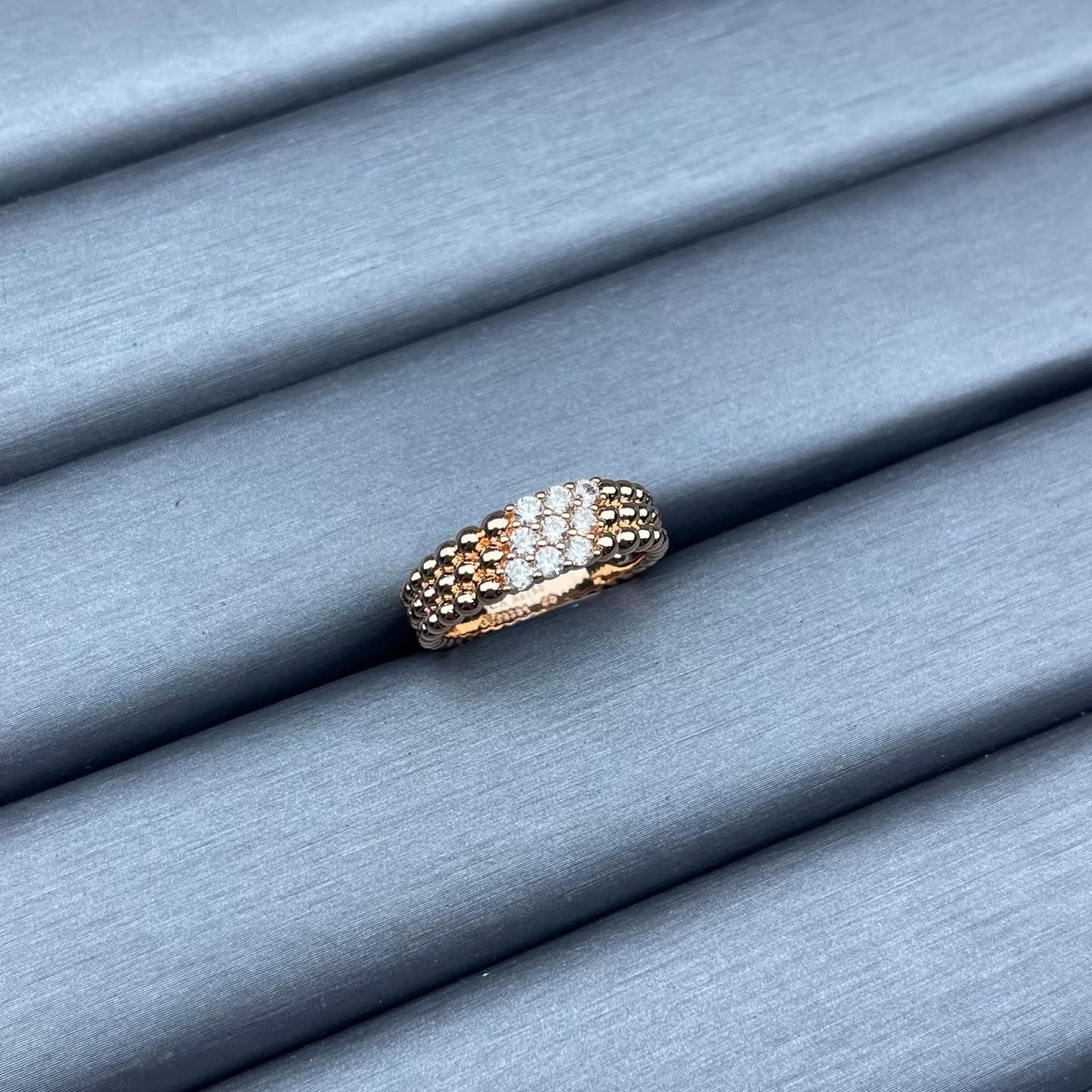 [ECHO ]CNARROW BEADED RING WITH DIAMONDS