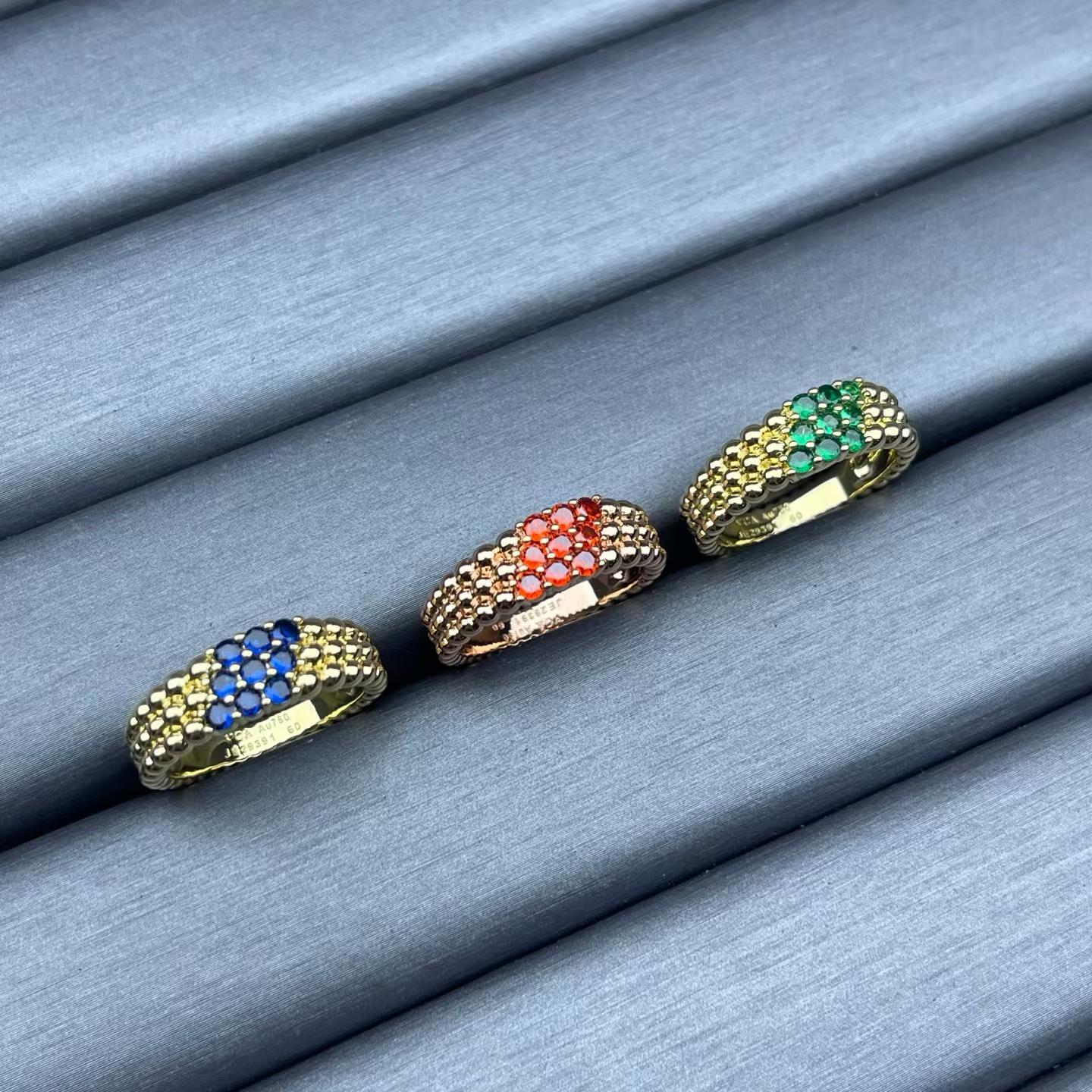 [ECHO ]CNARROW BEADED RING WITH DIAMONDS