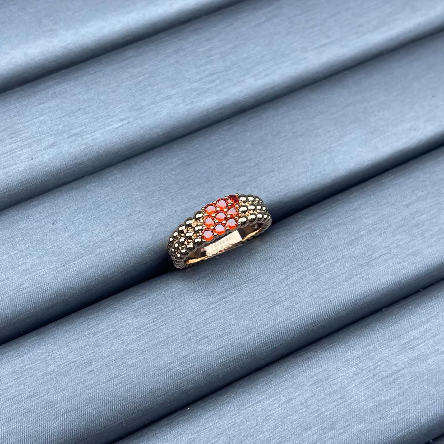 [ECHO ]CNARROW BEADED RING WITH DIAMONDS