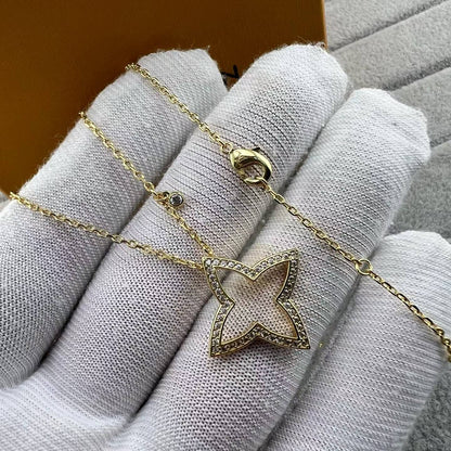 [ECHO ]FOUR-LEAF CLOVER OPENWORK NECKLACE