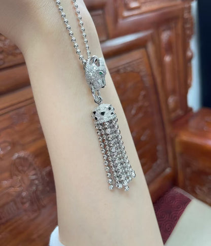 [ECHO ]TASSEL LEOPARD NECKLACE