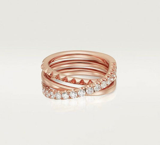 [ECHO]ETINCELLE COLLECTION ROSE GOLD DIAMOND RING