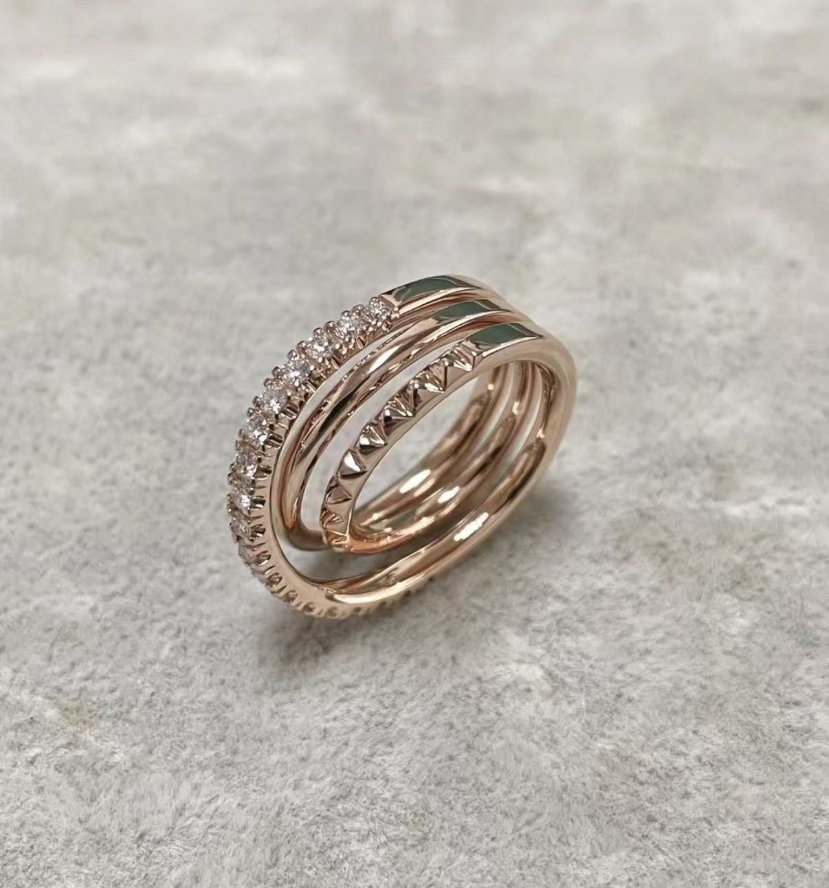 [ECHO]ETINCELLE COLLECTION ROSE GOLD DIAMOND RING