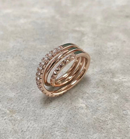 [ECHO]ETINCELLE COLLECTION ROSE GOLD DIAMOND RING
