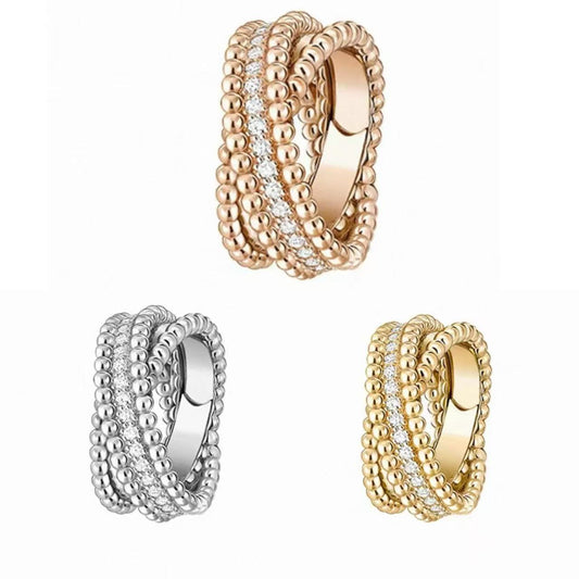 [ECHO]PERLEE COLLECTION YELLOW GOLD WHITE GOLD ROSE GOLD DIAMOND RING