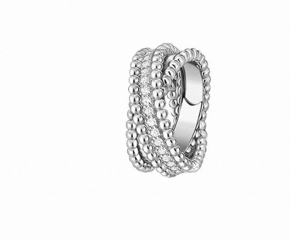 [ECHO]PERLEE COLLECTION YELLOW GOLD WHITE GOLD ROSE GOLD DIAMOND RING
