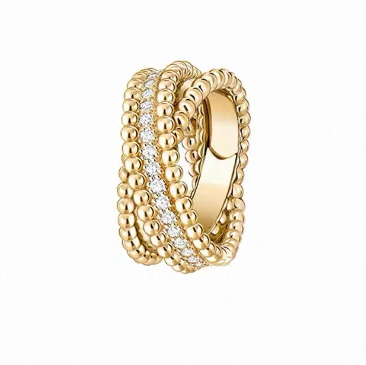 [ECHO]PERLEE COLLECTION YELLOW GOLD WHITE GOLD ROSE GOLD DIAMOND RING