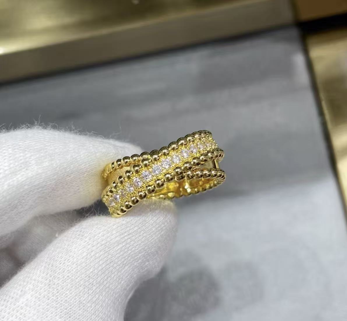 [ECHO]PERLEE COLLECTION YELLOW GOLD WHITE GOLD ROSE GOLD DIAMOND RING