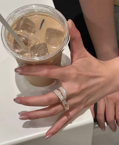 [ECHO ]NEW STYLE FULL CIRCLE DOUBLE DIAMOND RING