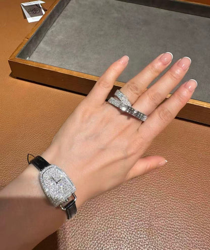 [ECHO ]NEW STYLE FULL CIRCLE DOUBLE DIAMOND RING