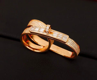 [ECHO ]NEW STYLE FULL CIRCLE DOUBLE DIAMOND RING