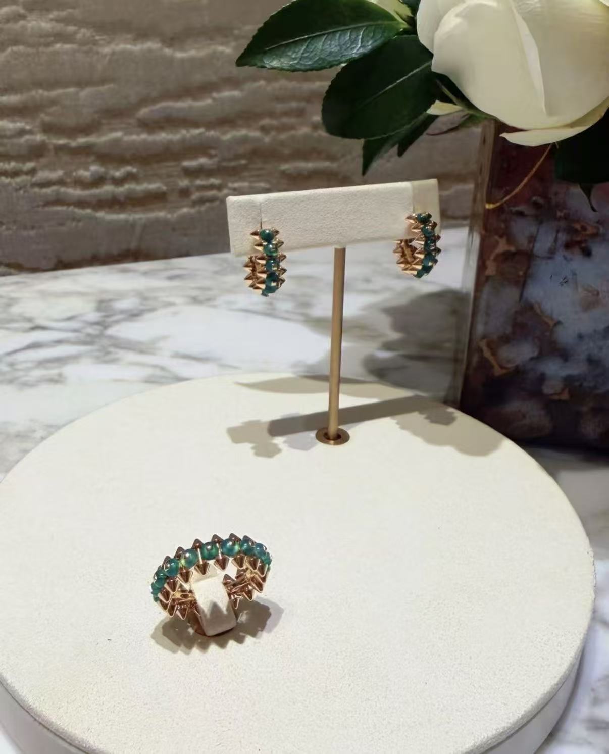 [ECHO]ROSE GOLD  AGATE RIVET RING ASIA LIMITED EDITION