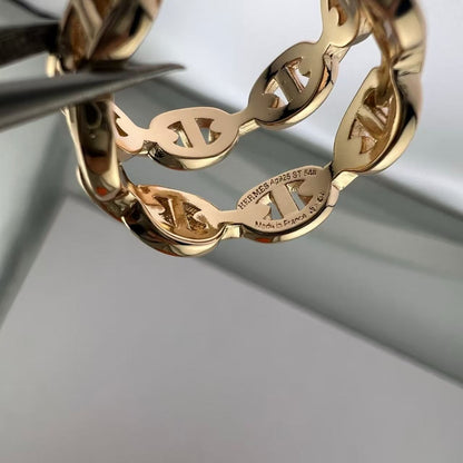[ECHO ]GLOSSY FINISH SQUARE COMBINATION DOUBLE-LAYER PIG NOSE RING